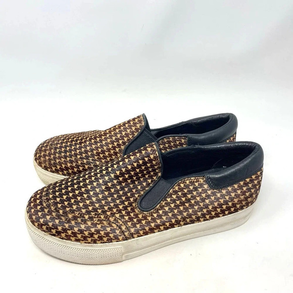 ASH Jam Houndstooth Check Pony Hair‎ Platform Sneaker Size 41 / US 10 - Picture 10 of 11